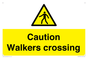 Caution walkers crossing